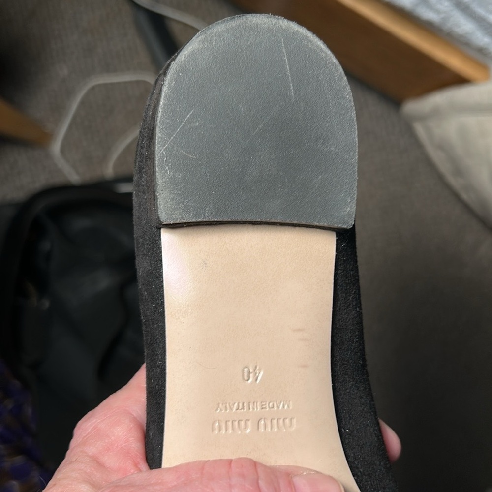 Miu miu flats suede with lots of bobbles - Picture 15 of 15